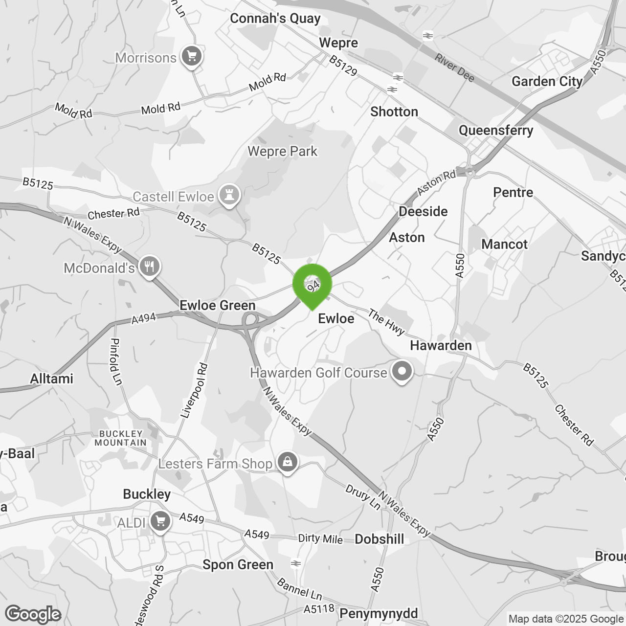 Map displaying vacancy location